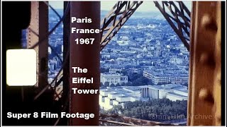 Paris, France 1967 - The Eiffel Tower - beautiful footage! - Super 8 Film Footage.