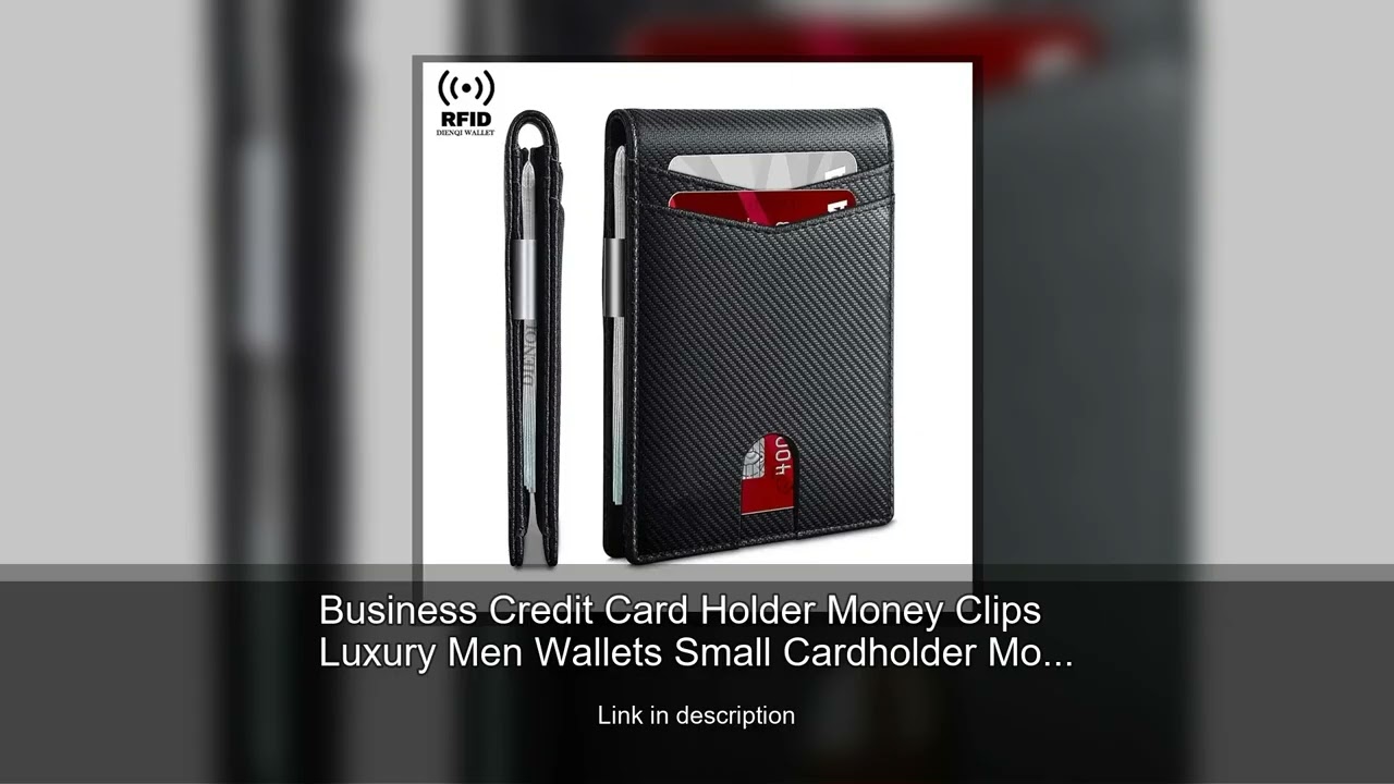 Business Credit Card Holder Money Clips Luxury Men Wallets Small Cardholder Money Bag Male Purs