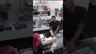 Surveillance footage captures the moment a woman was robbed at inside a smoke shop in Cutler Bay