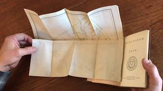 Worcester Massachusetts 1850 Howland city guide w/ 2 fldg maps illustrations