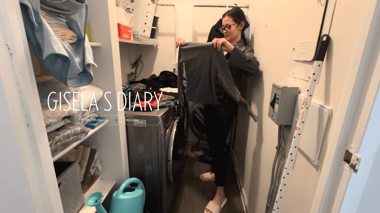 Gisela Cindy Hari senin kerja lagi, pulang kerumah cuci baju dan