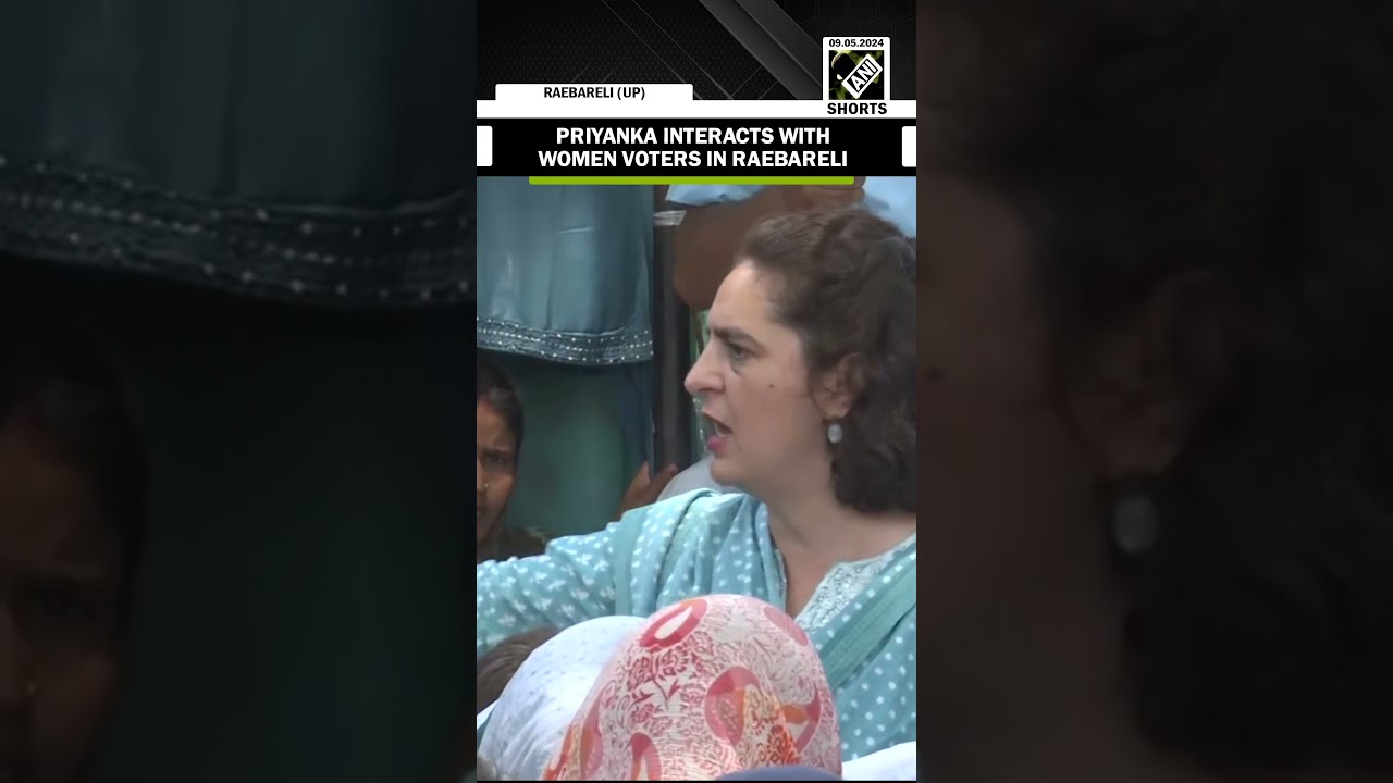 Priyanka Gandhi Vadra interacts with women voters in Raebareli