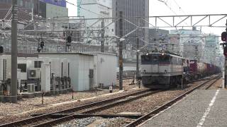 【HD】EF65-1080 貨物列車①(5085レ EF65PF代走) JR東海道本線 名古屋駅
