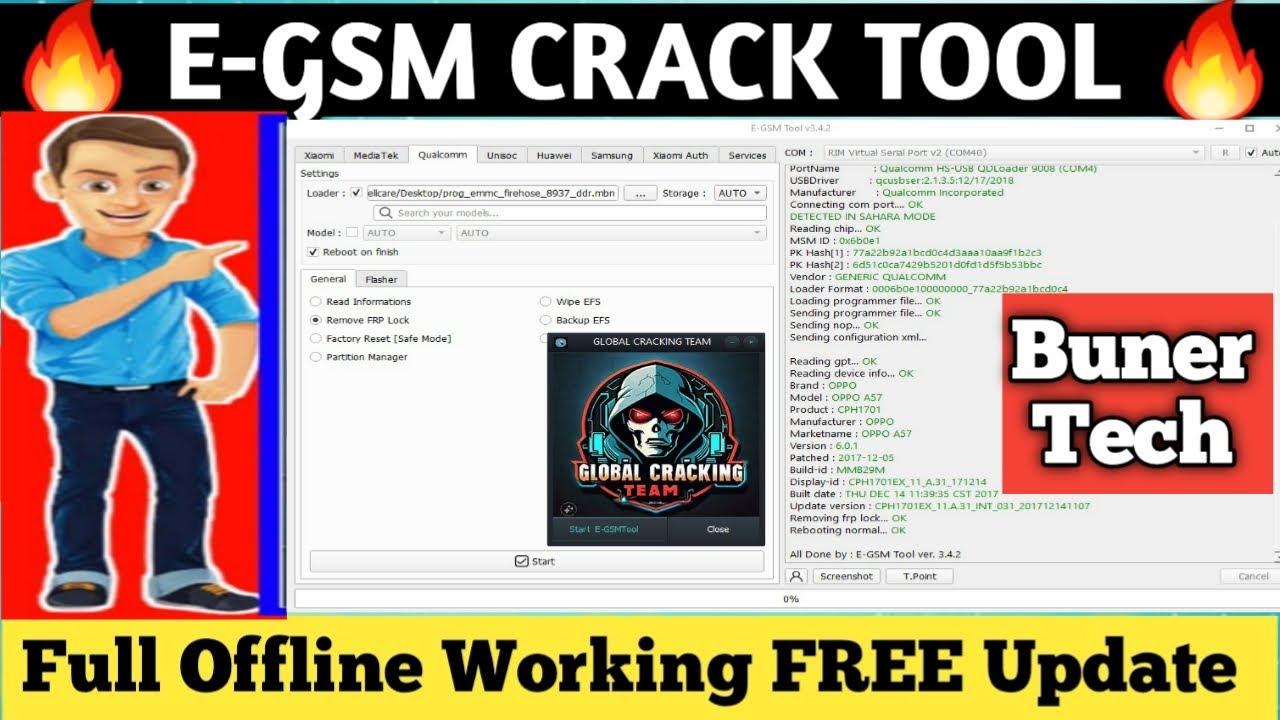 GCT Team New Update 🔥 E GSM Tool V3.4.2 Full Offline Working New Security Supported | FRP & Password