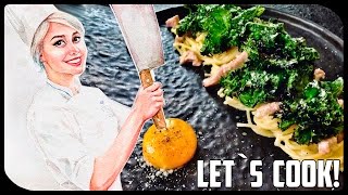 ✿ LET`S COOK ✿ Спагетти Карбонара с капустой Кейл ♥ ✿ LET`S COOK ✿ Спагетти Карбонара с капустой Кейл ♥