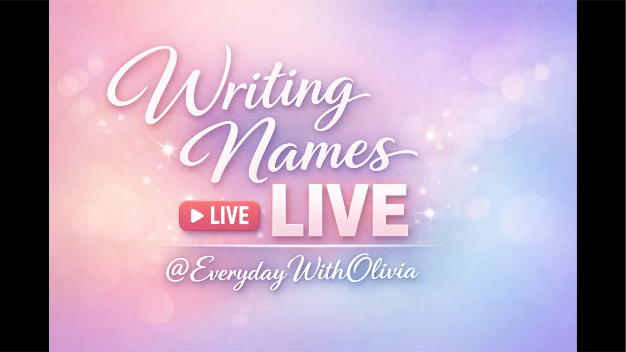 Sunday Funday Writing names live!