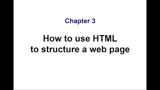Chapter 3 - AWD1000 - Web Development Technologies