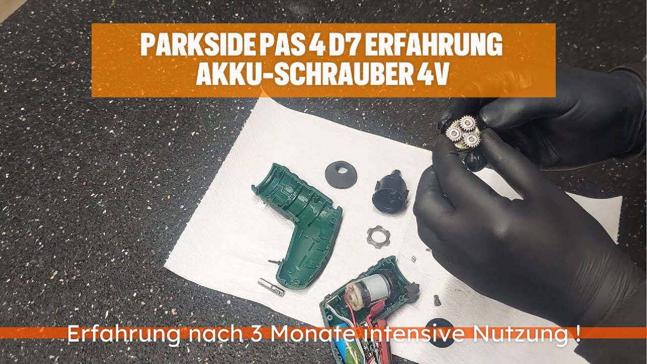 Parkside PAS 4D7 Erfahrung nach 3 Monate Werkstatt-Einsatz Akku Schrauber 4 Volt von Lidl Werkzeug