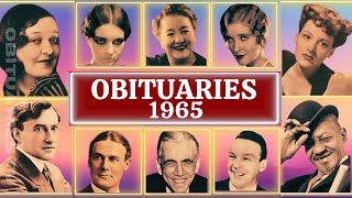 Celebrity Obituaries Famous Stars Who Died in 1965 Part 05 OBITUARIES TV #memories #deathstory