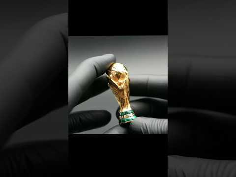 Making a Handmade 14K Gold Mini FIFA Trophy! ⚽ #fifaworldcup #handmade #trophy thumbnail