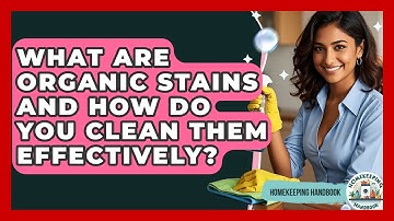 What Are Organic Stains And How Do You Clean Them Effectively? - Homekeeping Handbook