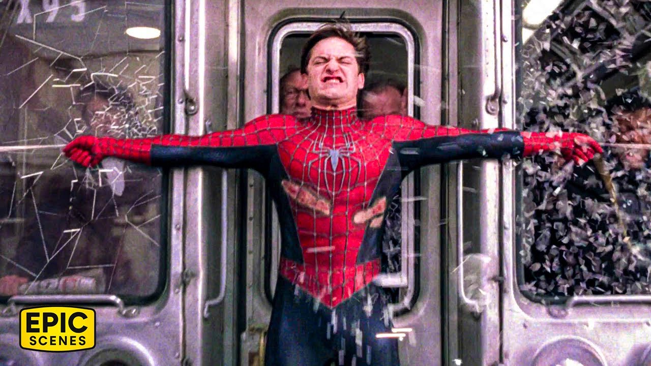 Spider Man Pushes His Power To The Limit To Stop A Train - Spider Man 2