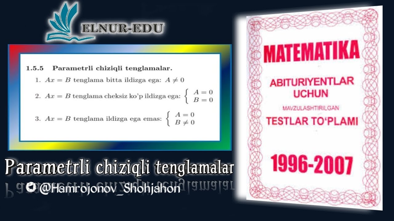 Parametrli chiziqli tenglamalar