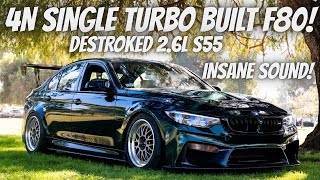 DRIVING AN 800HP SINGLE TURBO F80! 4N-DESTROKED 2.6L ENGINE!