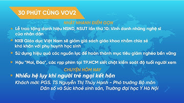 [trực tiếp] 30 PHÚT CÙNG VOV2 (6/3):  Nhiều hệ lụy khi người trẻ ngại kết hôn