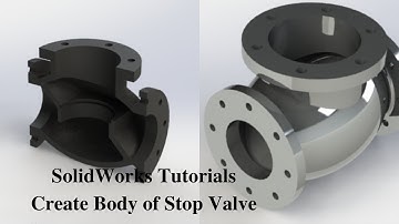 Stop Valve Body in SolidWorks