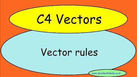 C4 Vector rules and introduction -A2 - alevelmathshelp