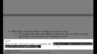 MS Word: Links