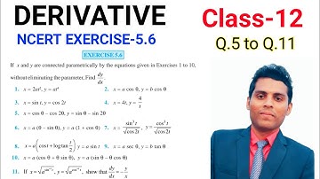 Derivative part 21 | Ncert exercise 5.6 class 12 | chapter 5 | maths | full solutions Q5,Q6,Q7,Q8,Q9