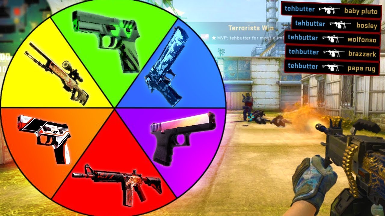 The RANDOM CSGO Weapon Wheel! YouTube