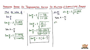 Solve problems based on Trigonometric Ratios of Multiple and Submultiple Angles ? -- Vol. 9/11