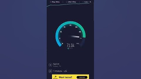Quick Sprint Band 41 speed test- T-mobile Roaming