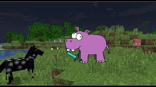 Hippo pelaa Minecraftia!