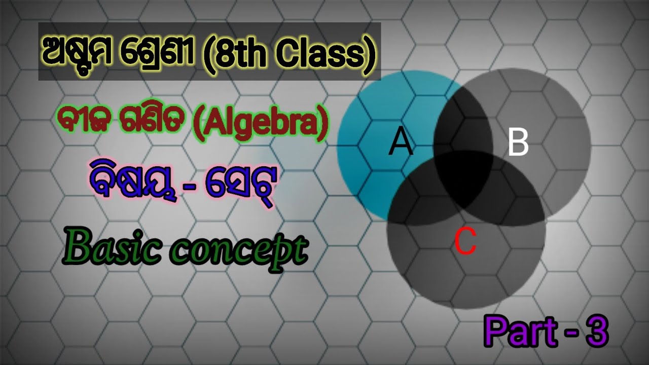 8th class math chapter 1- Set in Odia medium#Set Operation#ସେଟ୍ ...