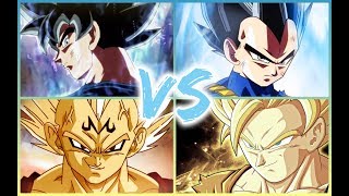 GOKU VS VEGETA  ( Power Levels all arcs )