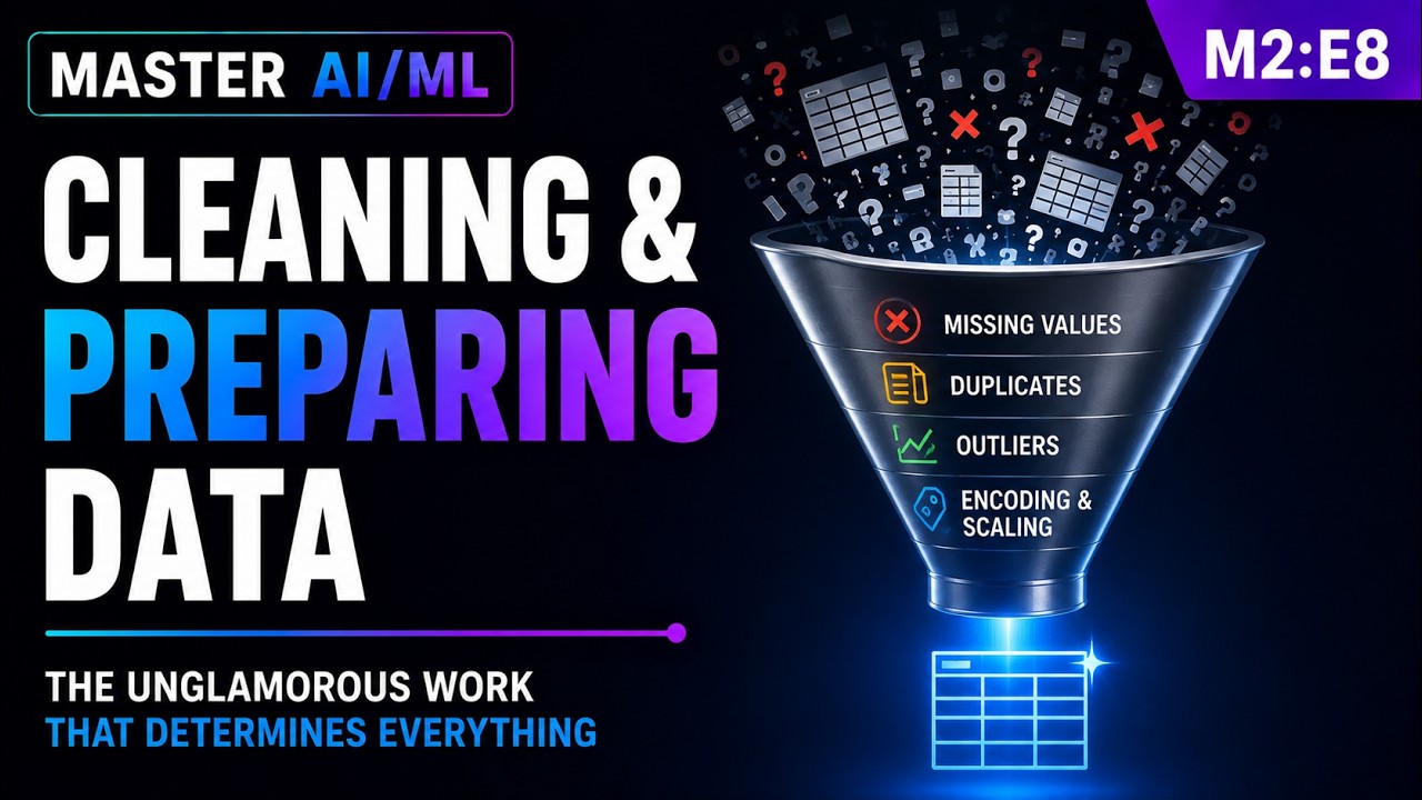 Cleaning & Preparing Data for Machine Learning — The Complete Pipeline | Master AI & ML,  E8