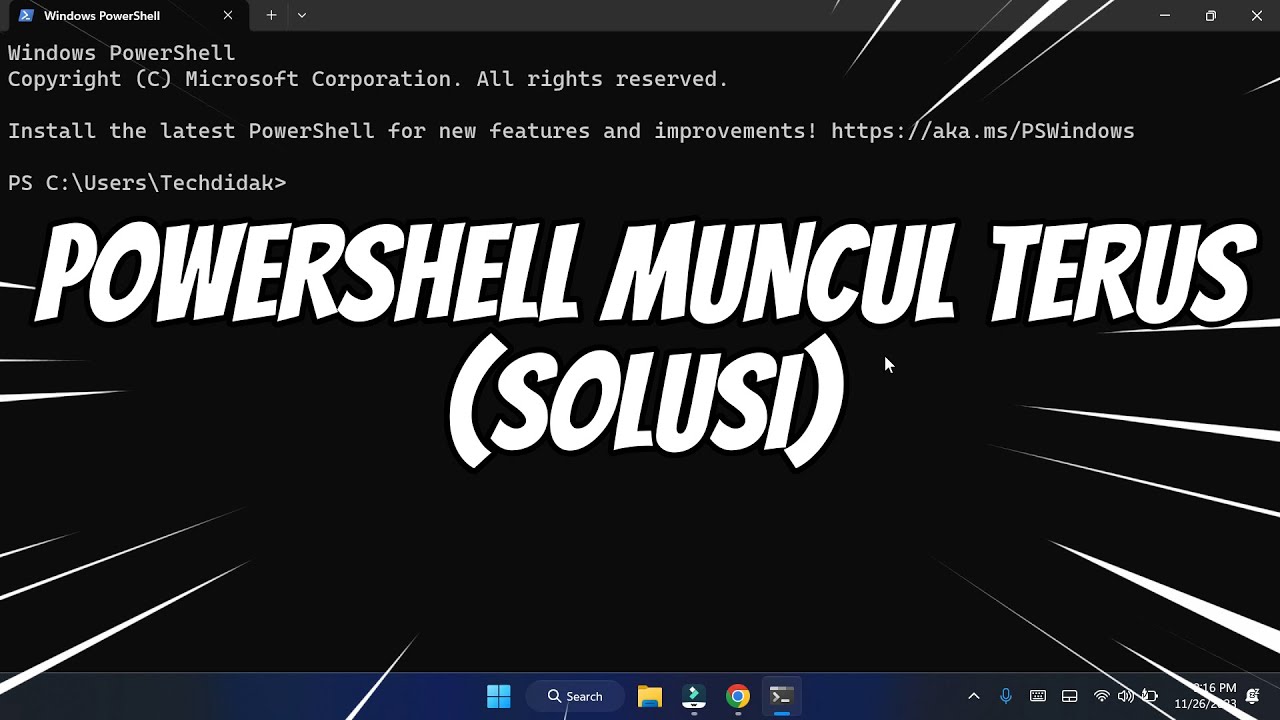 Cara Mengatasi PowerShell Selalu Muncul Terus atau Tampil di Windows YouTube