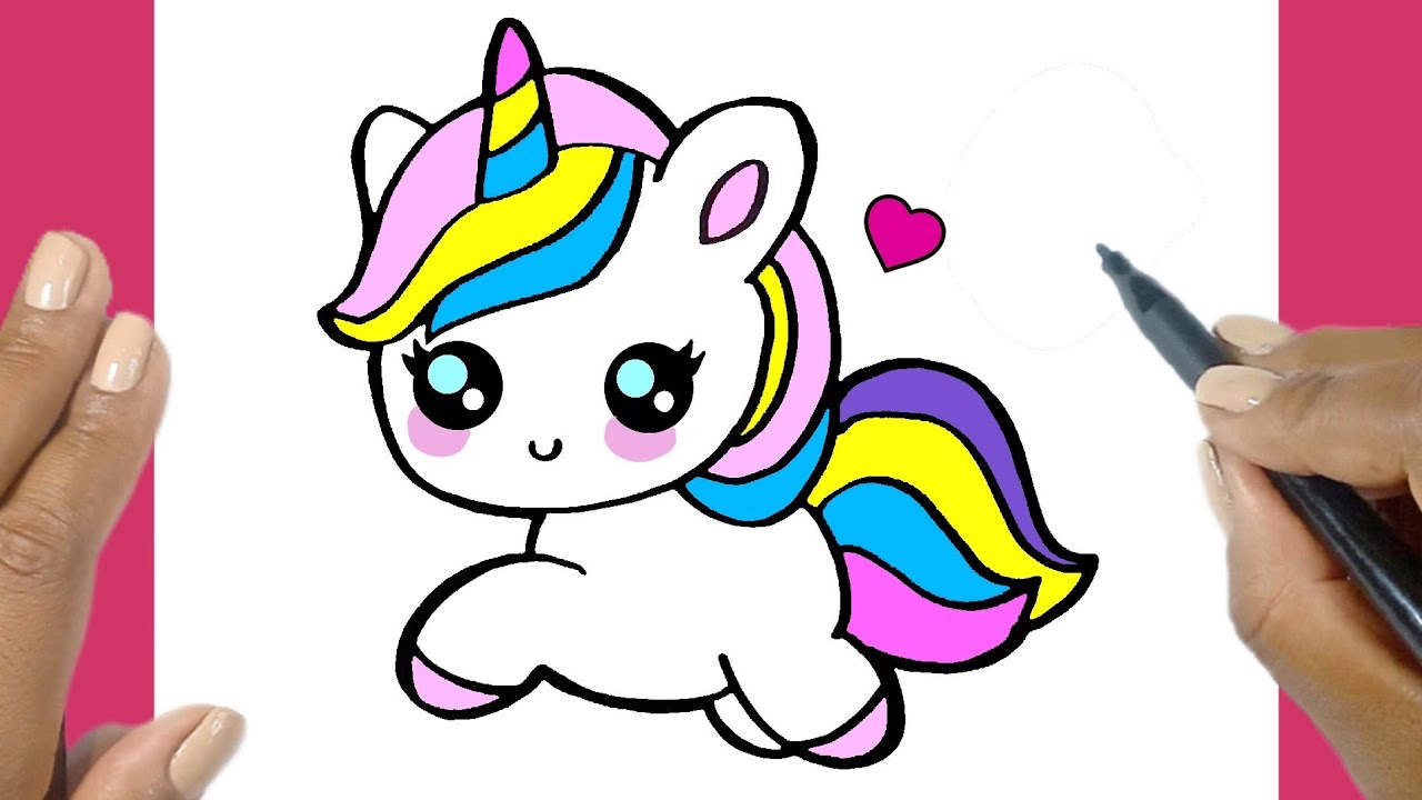 COMO DESENHAR UM UNICÓRNIO FOFO KAWAII fácil passo a passo # ...