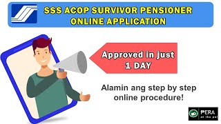 SSS ACOP Survivor Compliance 2023 Updated | Actual Application - Approved in just ONE DAY! Resimi