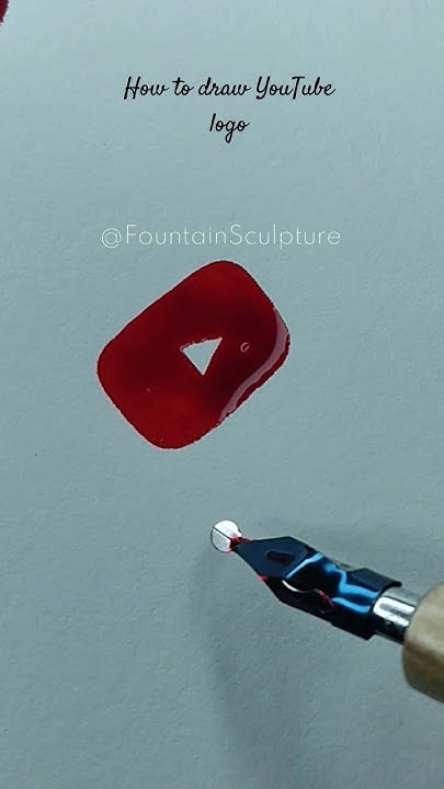 how to draw YouTube logo - YouTube