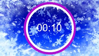 10 Second Christmas/Winter Themed timer | 10 Second Countdown timer for all purposes