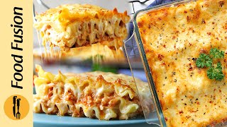 Easy Chicken Lasagna in Dawlance Convection Microwave Oven   Recipe by Food Fusion