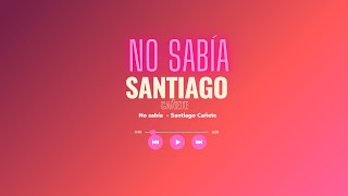 Video thumbnail of "Santiago Cañete - No Sabia ( Oficial Audio Lyrics )"