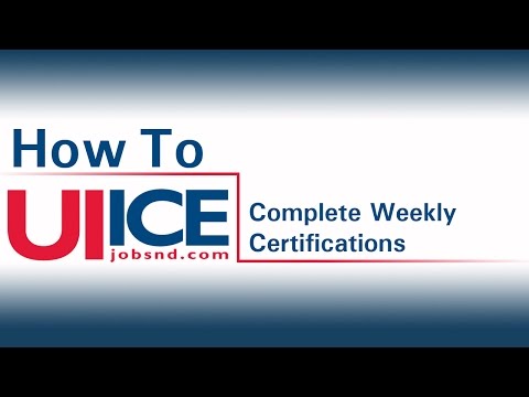 Filing a Weekly Certification Using the UI ICE Website