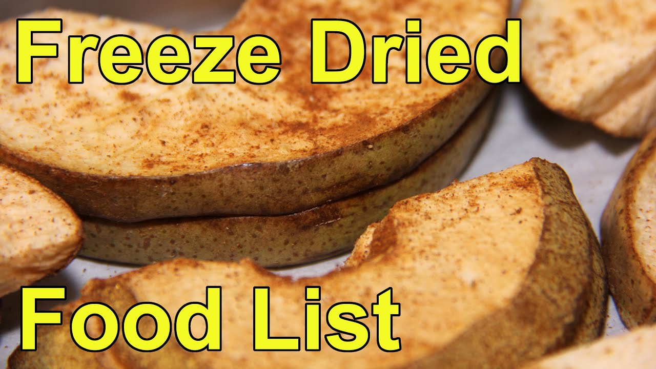 Freeze Dry Food List spreadsheet link in the description YouTube