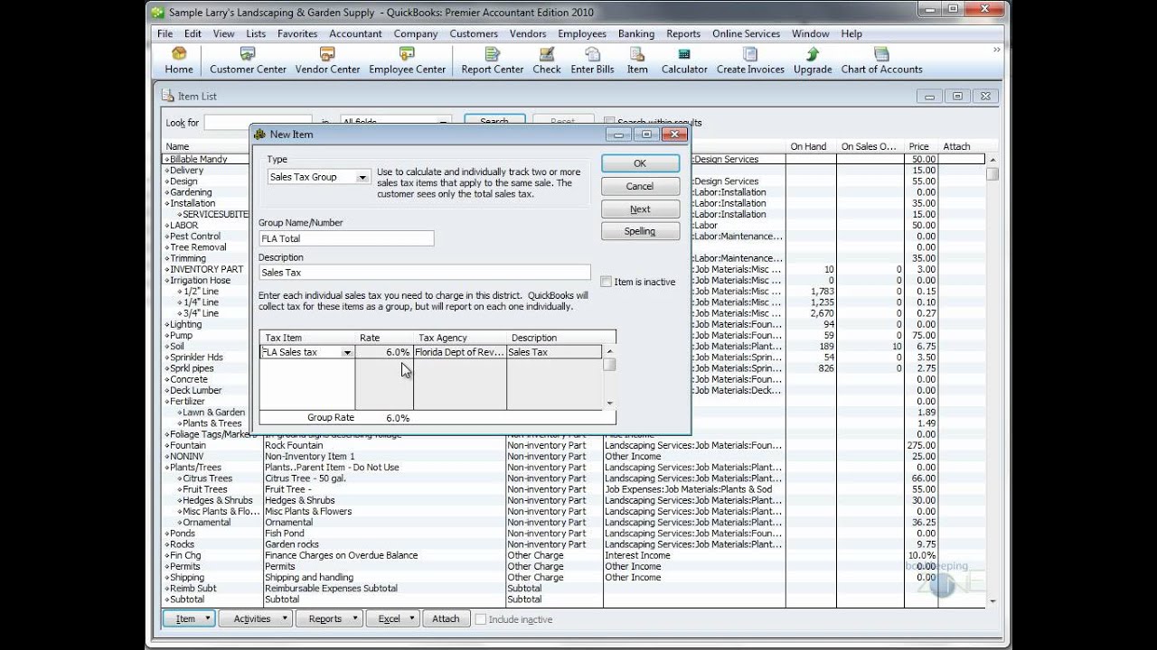 QuickBooks Training Videos: Create a Sales Tax Group