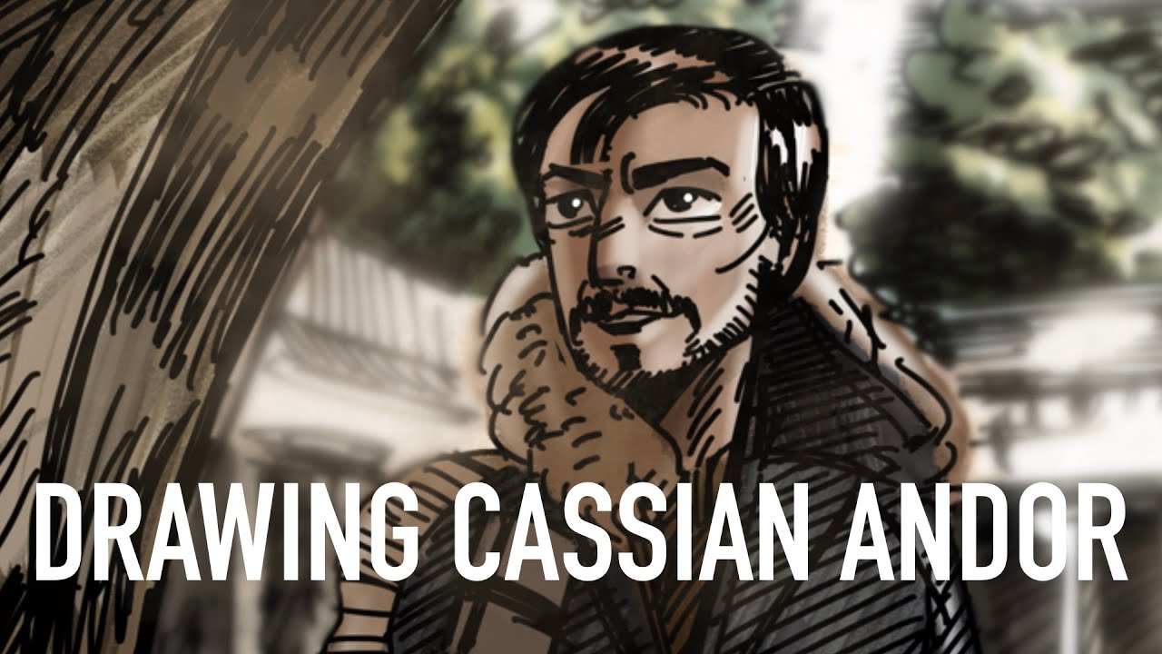 Drawing Cassian Andor from ANDOR (Star Wars Show) | Procreate Timelapse ...