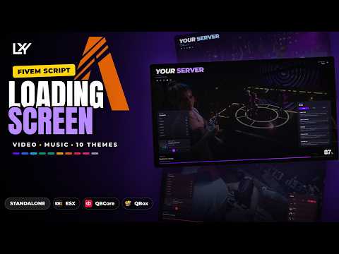 FiveM Loading Screen Script — Video Background, Music Player & 10 Themes | ESX QBCore QBox