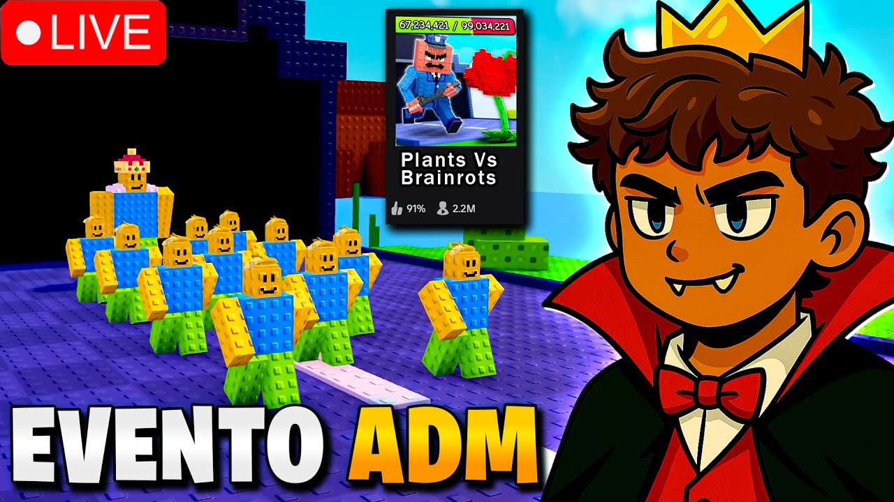 EVENTO ADM ABUSE π± STORY UPDATE E BIOMAS NO PLANTS VS BRAINROTS - ROBLOX AO VIVO #brainrot #roblox's Banner