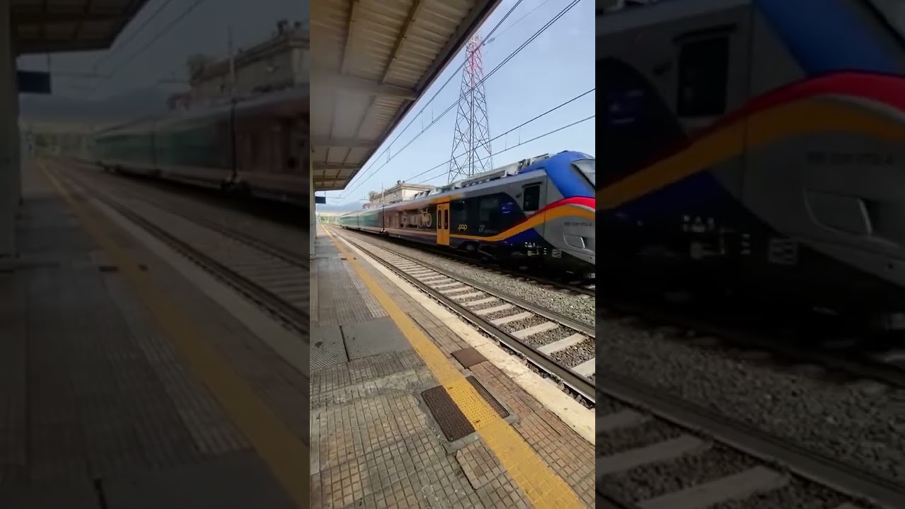 Transito di un etr105 “pop” alla stazione di Ceprano-Falvaterra🚄