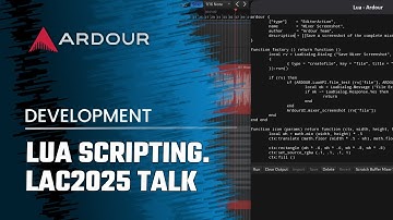 Lua Scripting in Ardour / Robin Gareus at LAC2025