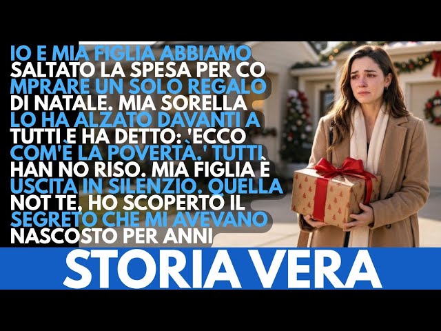 Mia sorella prese in mano il regalo di mia figlia, lo girò una volta e lo disse ad alta voce davanti a tutta la stanza: “Beh, ecco cosa vuol dire essere poveri, gente.” Tutti risero. Mia madre...