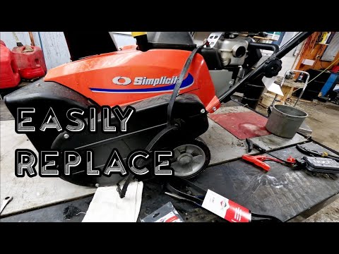 Simplicity Briggs & Stratton Snow Blower How To Replace Belt and Idler ...