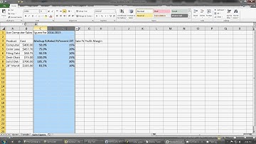 COMP100 Excel Video 2