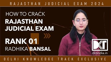 Rank 1 RJS Exam 2024 | How To Crack Rajasthan Judicial Service Exam | By Radhika Bansal