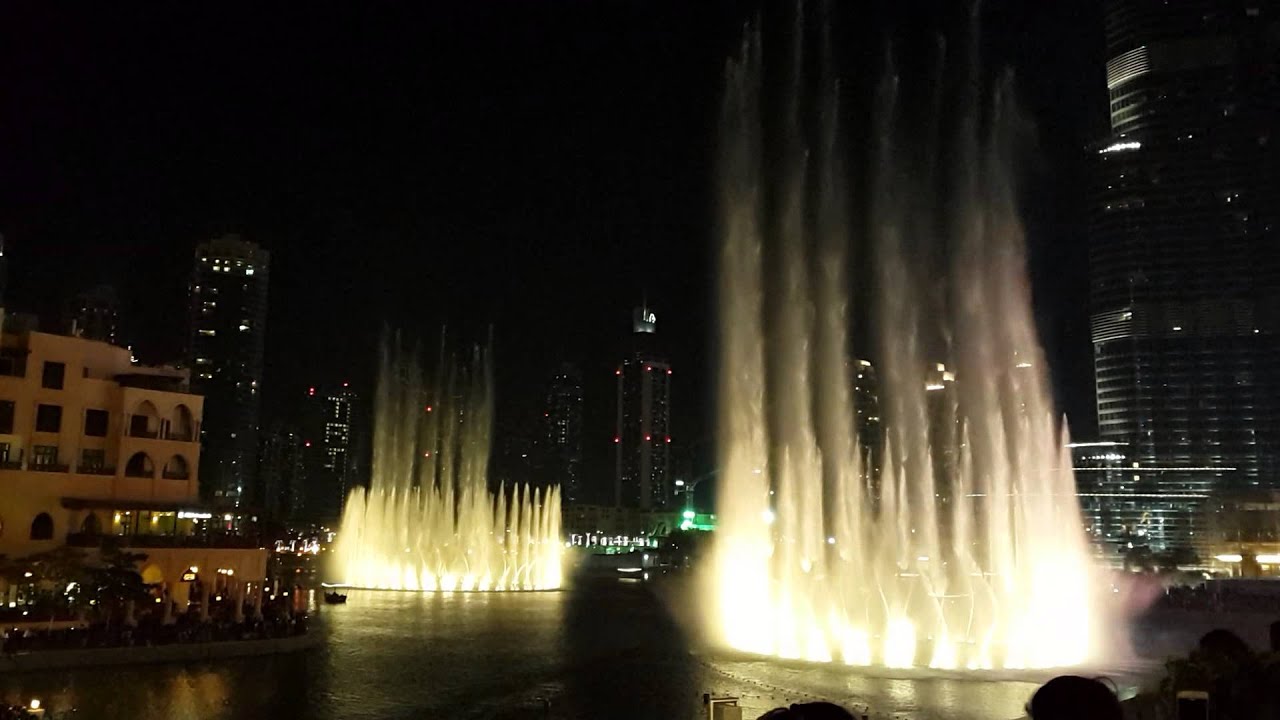 Dubai dancing fountains YouTube